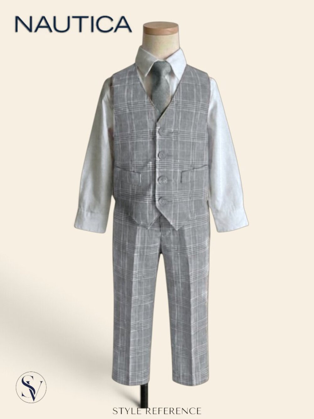 NWT Nautica Toddler Boy 4-Piece Formal Vest & Pants Suit Set Size 2T